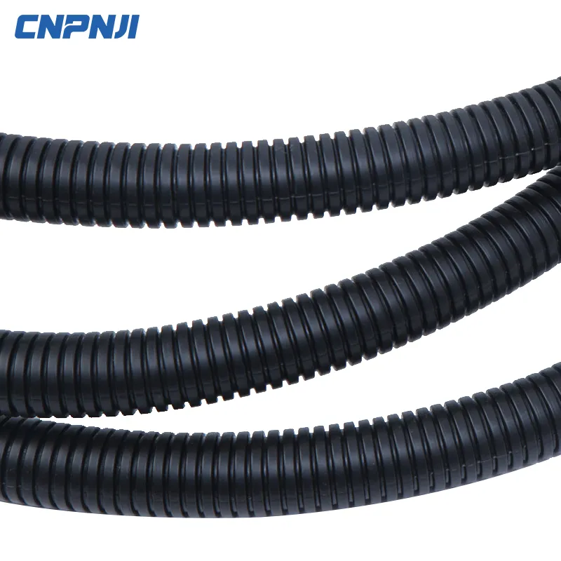 Nylon Tube High Quality Plastic Corrugated Conduit Pipe Black Nylon Electrical Plastic Corrugated Pi