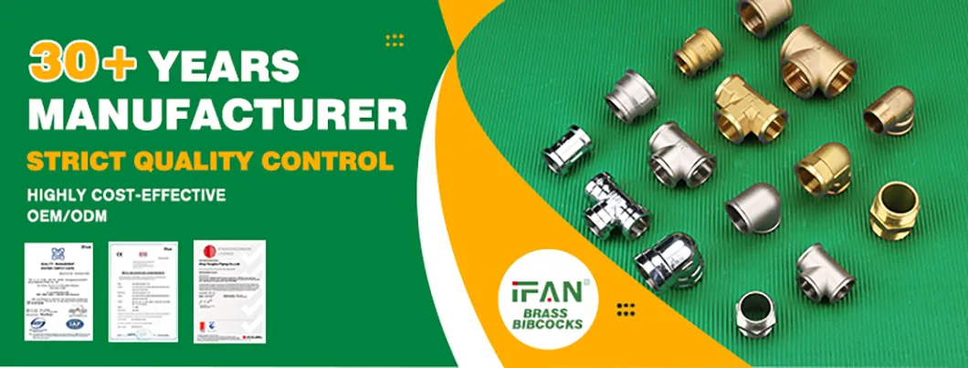 Ifan High Quality Brass Plumbing Fittings Cw617n Brass Fittings Nipple Coupling Brass Pipe Fitting