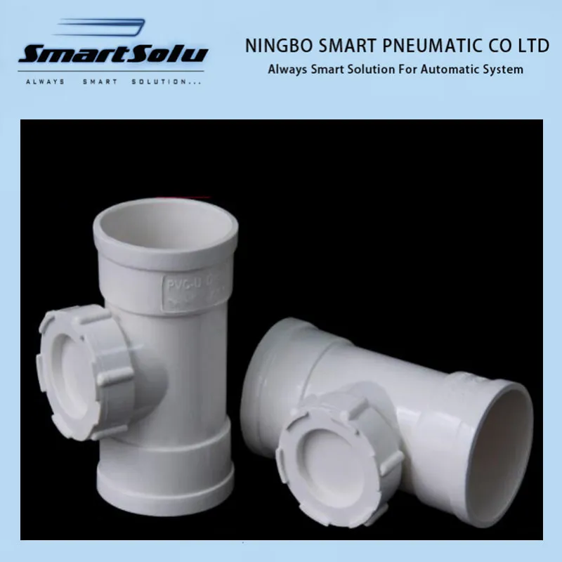 PVC Tee Vertical Inspection Drainage Pipe Fitting