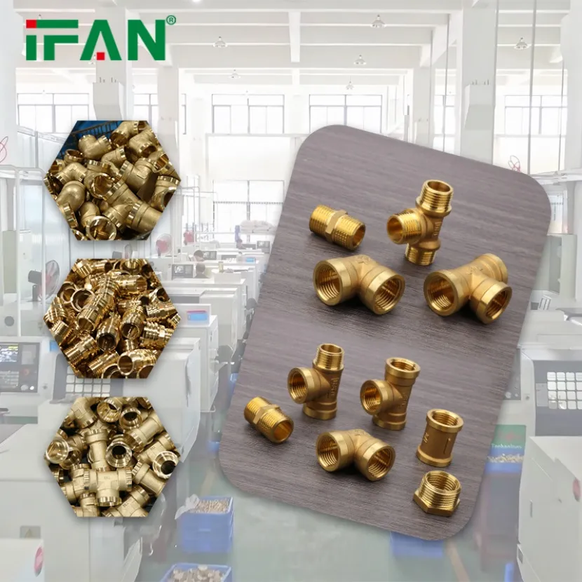 Ifan High Quality Brass Plumbing Fittings Cw617n Brass Fittings Nipple Coupling Brass Pipe Fitting