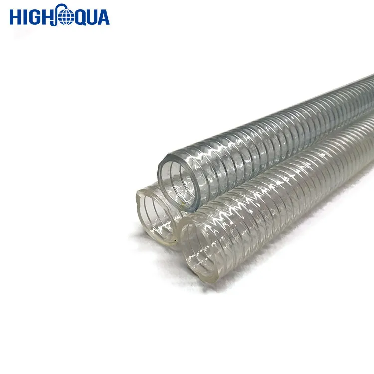 Best Food-Grade Flexible Transparent PVC Spring Wire Hose Pipe