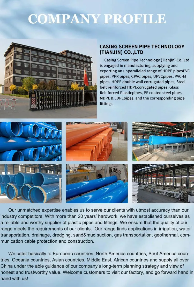 PVC UPVC Pipe S1000 4 Inch PVC Dwv Pipe