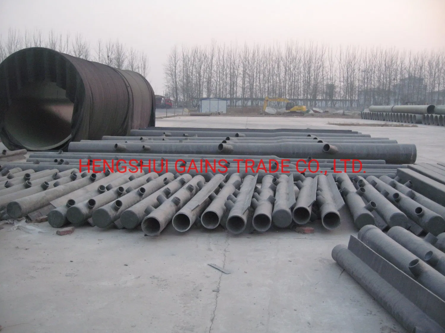 GRP FRP Desulfurization Pipes Fgd Tubes for Coal-Fired Power Plant