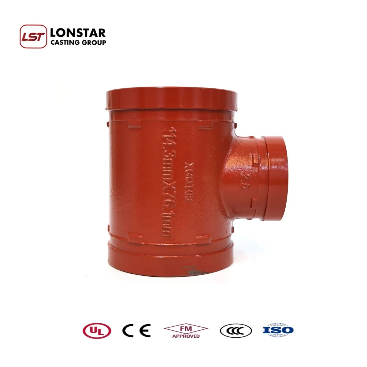 Lonstar Grooved Tee Pipe Fittings with Three Socket Quick Threaded Design for Swr Pipe Systems Plumb