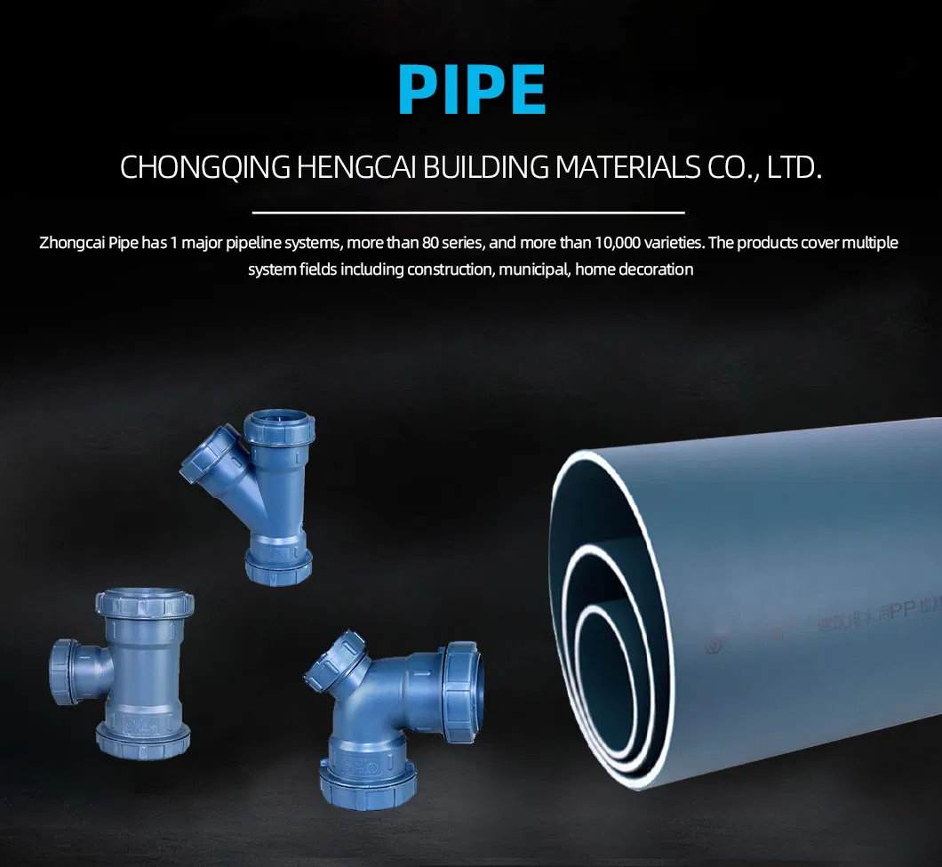 Engineering Transformation Project Excellent Sound Insulation PVC Food Grade Stainless Steel Pipe Fitting