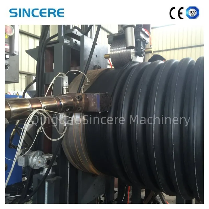 HDPE PE Inner Rib Enhanced Spiral Winding Plastic Corrugated Pipe Extrusion Line