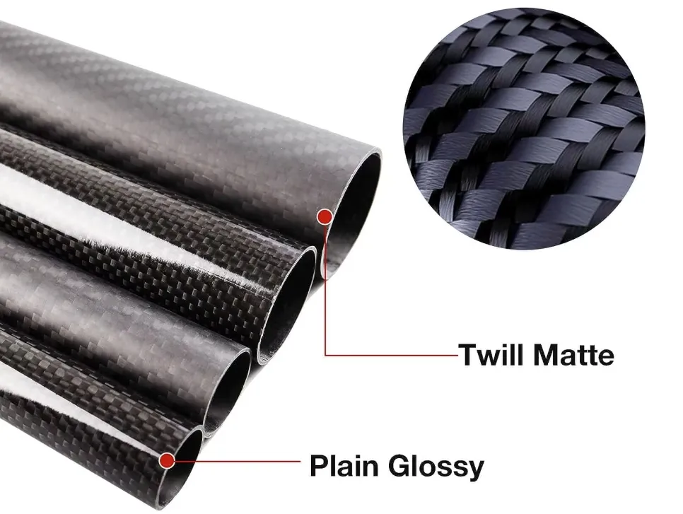 Super Light Weight 3K Carbon Fiber Tube 40 50 60 70 80 Large Diameter Carbon Pipes for Arrow Shaft