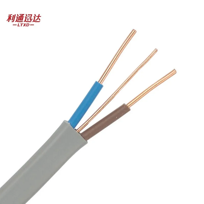 2X1.5mm+E Flat BVVB 2.5mm with Earth in Gray Twin Flat Cable Wire for South Africa