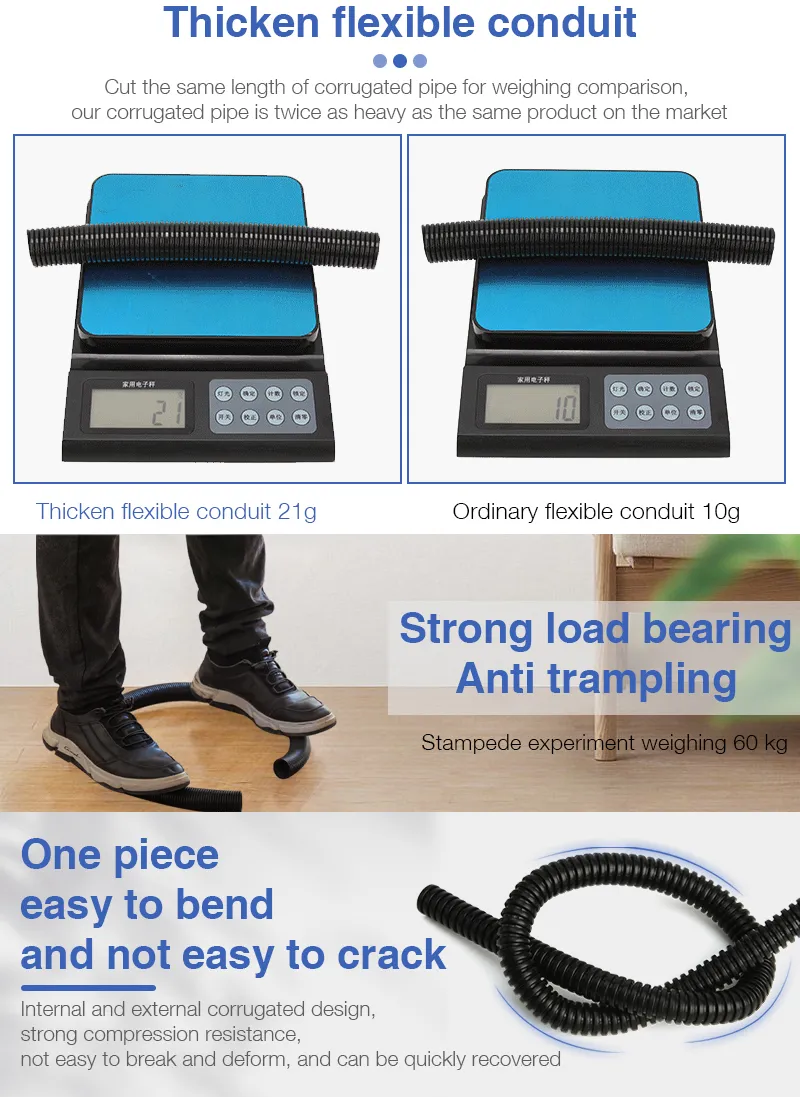 Wire Protection PVC Versatility PP PA PE Hose Plastic Flexible Irrigation Pipe Corrugated Conduit Pipes