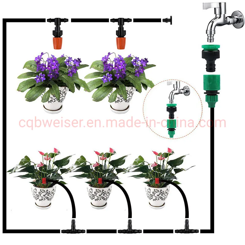 Adjustable Dripers Automatic Watering Garden Hose Micro Drip Watering Kits