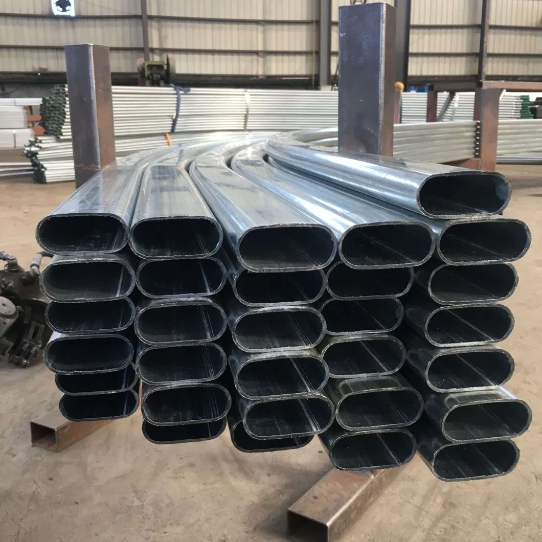 2inch 2.5inch 2mm Thickness Greenhouse Structure Gi Tube Agriculture Oval Galvanized Bending Pipe