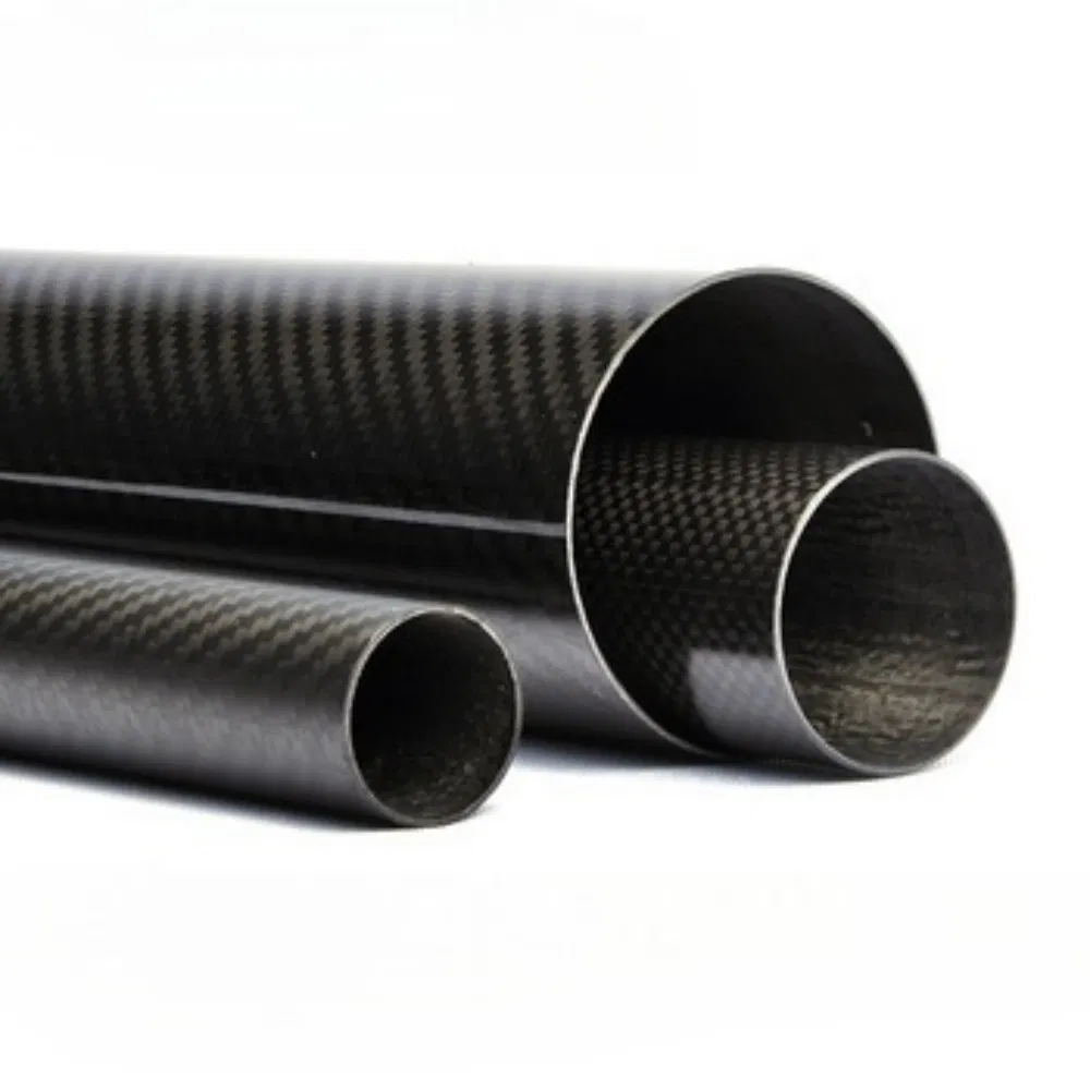 Custom 2m 1500mm Carbon Fiber Tube Larger Diameter Round Shape Sport and Window Cleaning Application