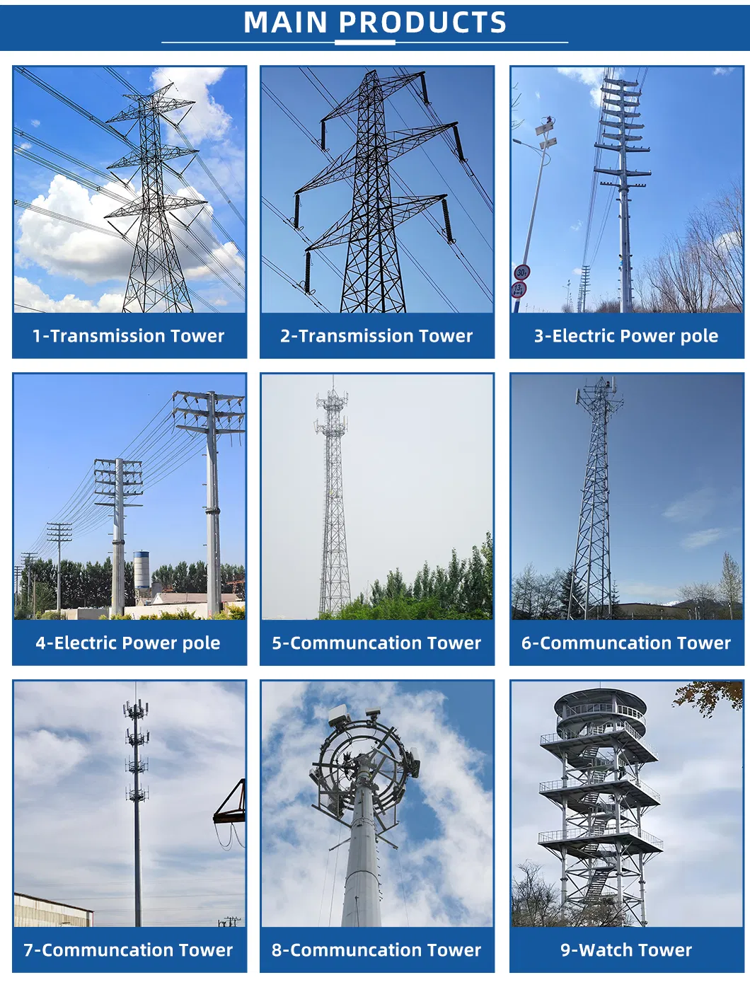 China Steel Pipe Xinyuan Rural Single Tube Tower for Antenna
