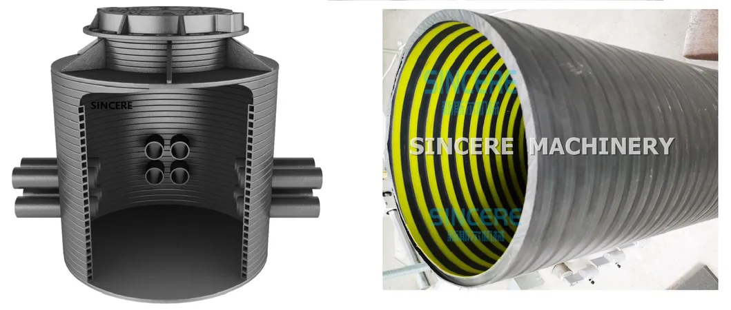 Polyethylene Structural-Wall Spirally Twisted Pipe Extruder and Extrusion Line