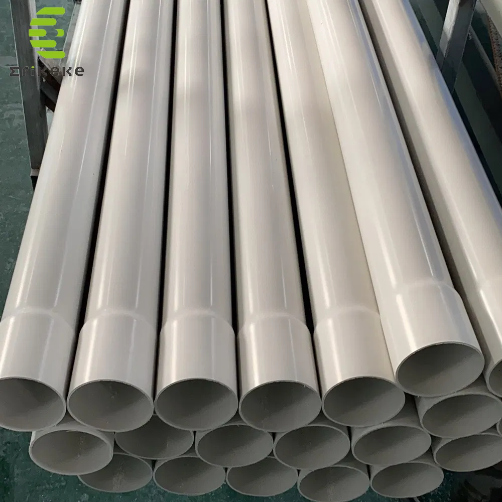 Factory Direct Sale Bell End Water Supply Food Grade Water Well PVC Casing Tubes White Color 6 Inch 