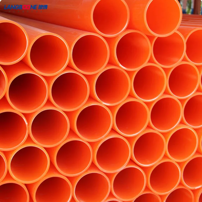Buried Electric Cable Wire Protection Pipe Mpp Orange Power Wire Conduit Pipe