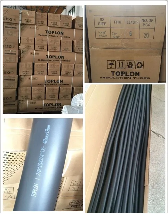 NBR / PVC /EPDM Heat Resistance Insulation Rubber Foam Hose Pipe