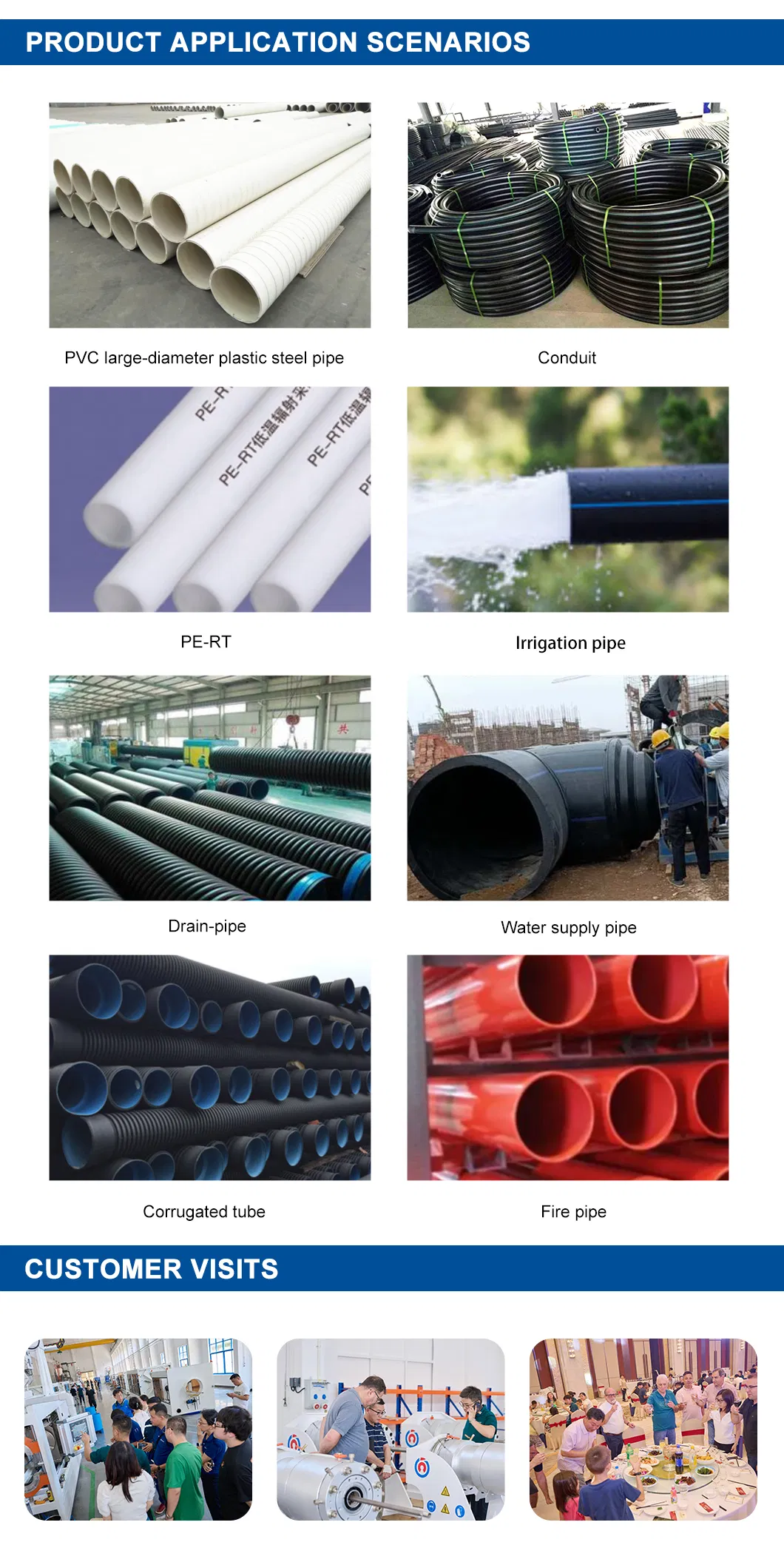 Specially Make PVC Pipes and Apply Them to Water Pipes and Other Functions.