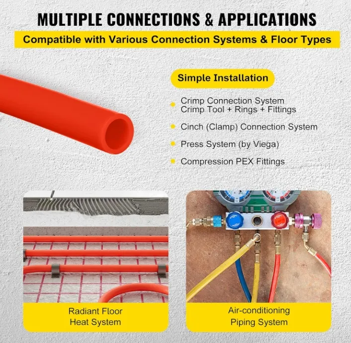 1/2" 300FT Pex for Floor Heating - EVOH Oxygen Barrier, NSF & ASTM F876/F877 Certified
