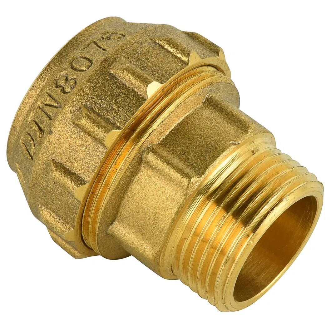 Brass Tee with 3 Connector Socket Fitting for PE Pipe