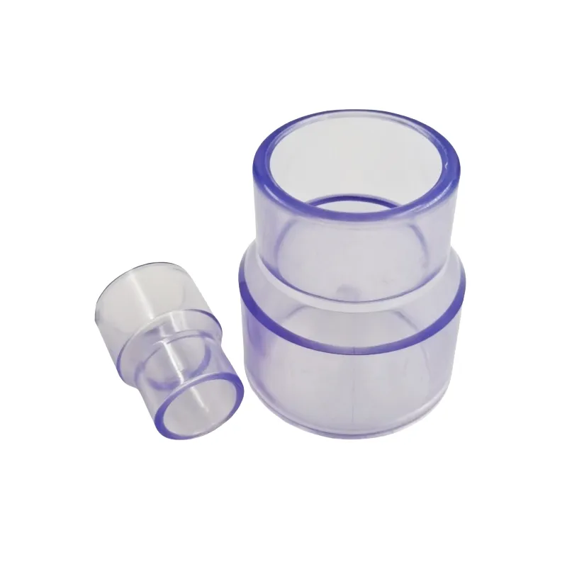 National Standard Durable Fitting PVC Transparent Reducer Coupling Pipe
