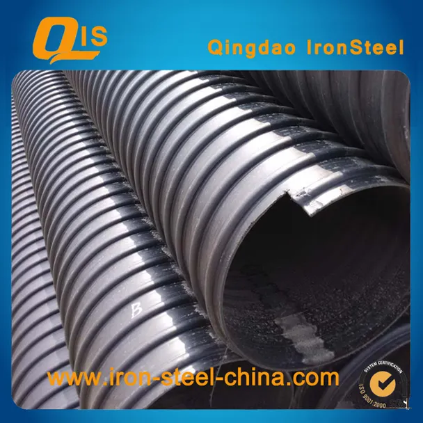 Steel Belt Reinforced HDPE spiral Bellows Pipe