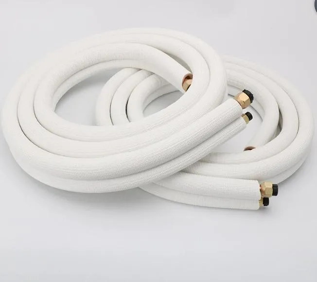 3/8 PE Insulation Copper Pipe for HVAC Single Pipe Air Conditioning PVC Insulated Copper Tube