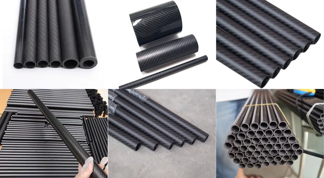 Custom Matte Forged Ud Carbon Fiber Round Tube 25mm for Machinery Structure