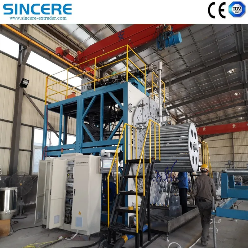 HDPE Hollow Structure Wall Spiral Winding Sewage Pipe Extrusion Production Line