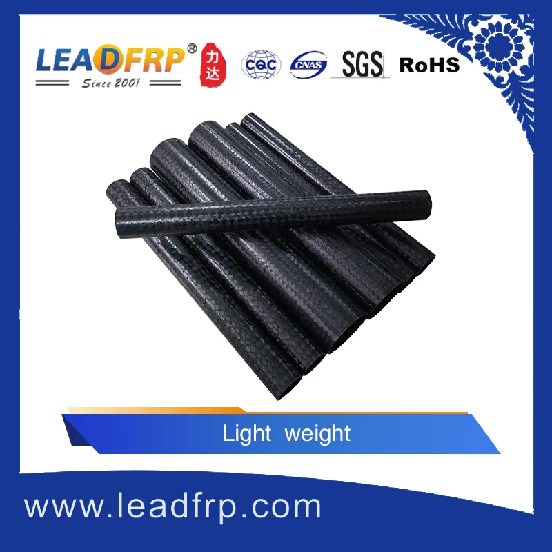 Carbon Fiber Glass Round Pipe Carbon Fiber Square Tube 20mm