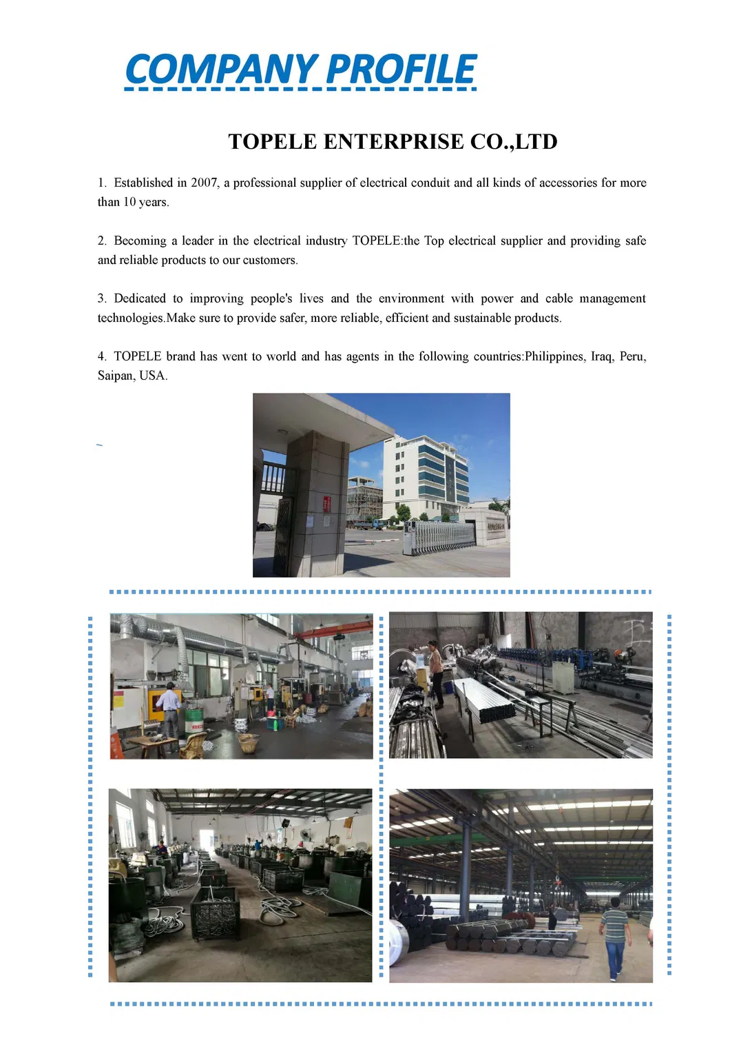 1 Inch Hot Dipped Galvanized Metal Rigid Rmc Electrical Metal Conduit