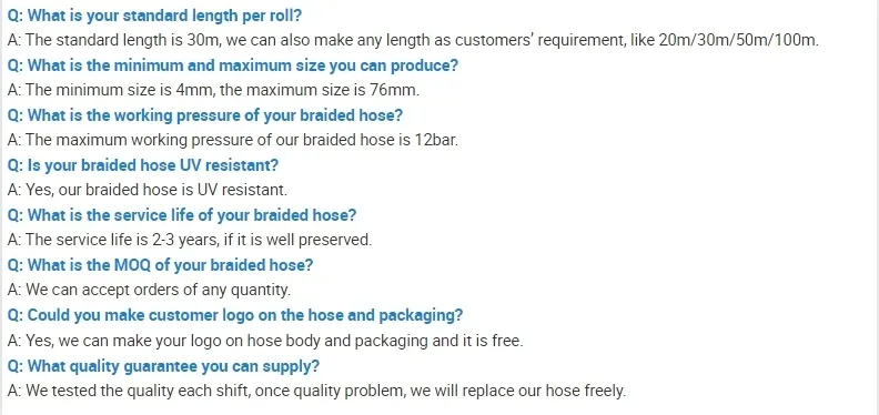 Food Grade 2 Inch PVC Braided Gas Hose Pipe Manufacturing in China for Garden Water Air Fuel