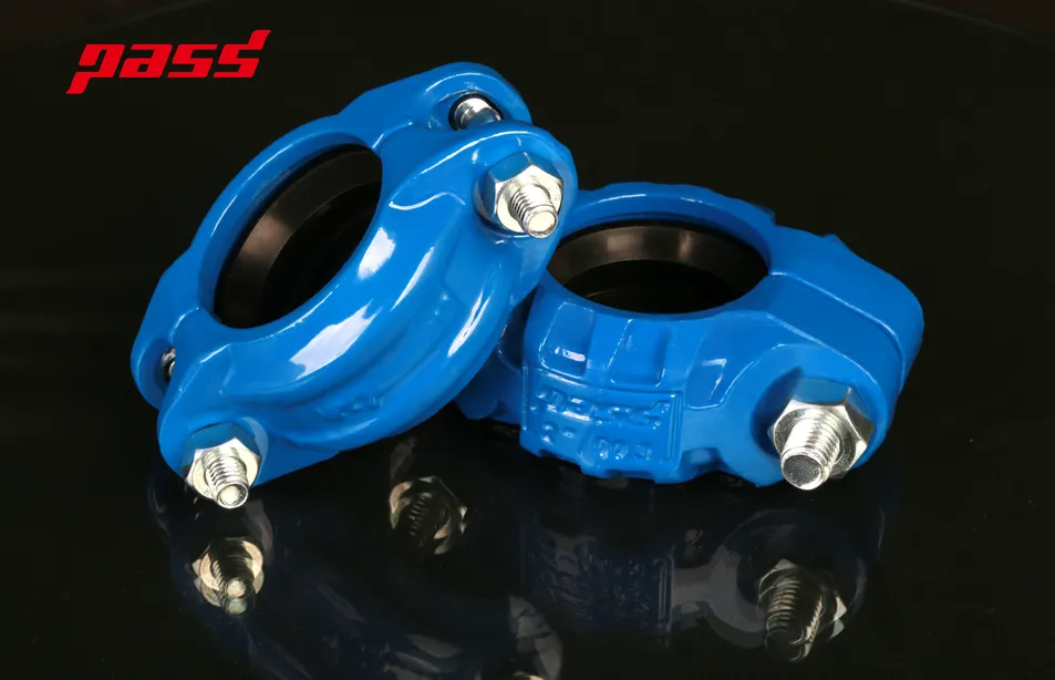 Various Materials Nylon/Stainless Steel/Ductile Iron Grooved Flexible Coupling Clamp Pipe Fittings