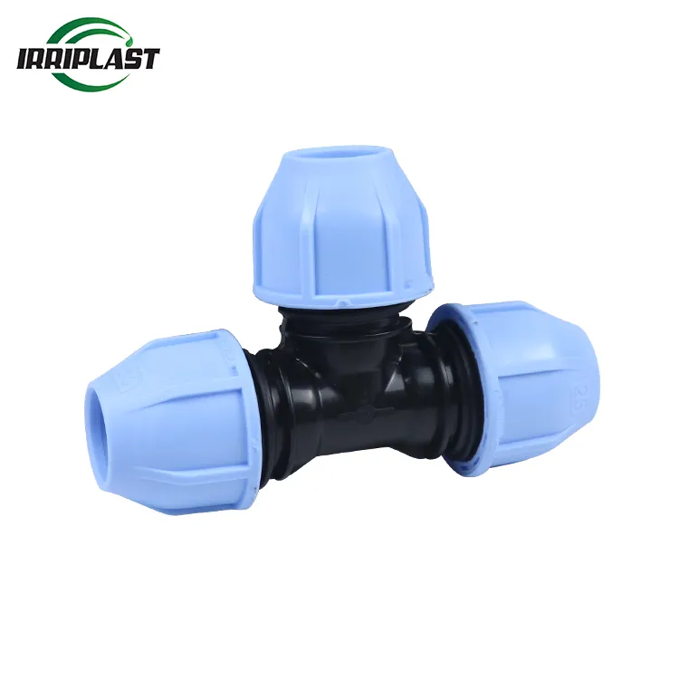 Pipe Fittings Drip Irrigation PP Compression Fitting Water Supply Equal Tee