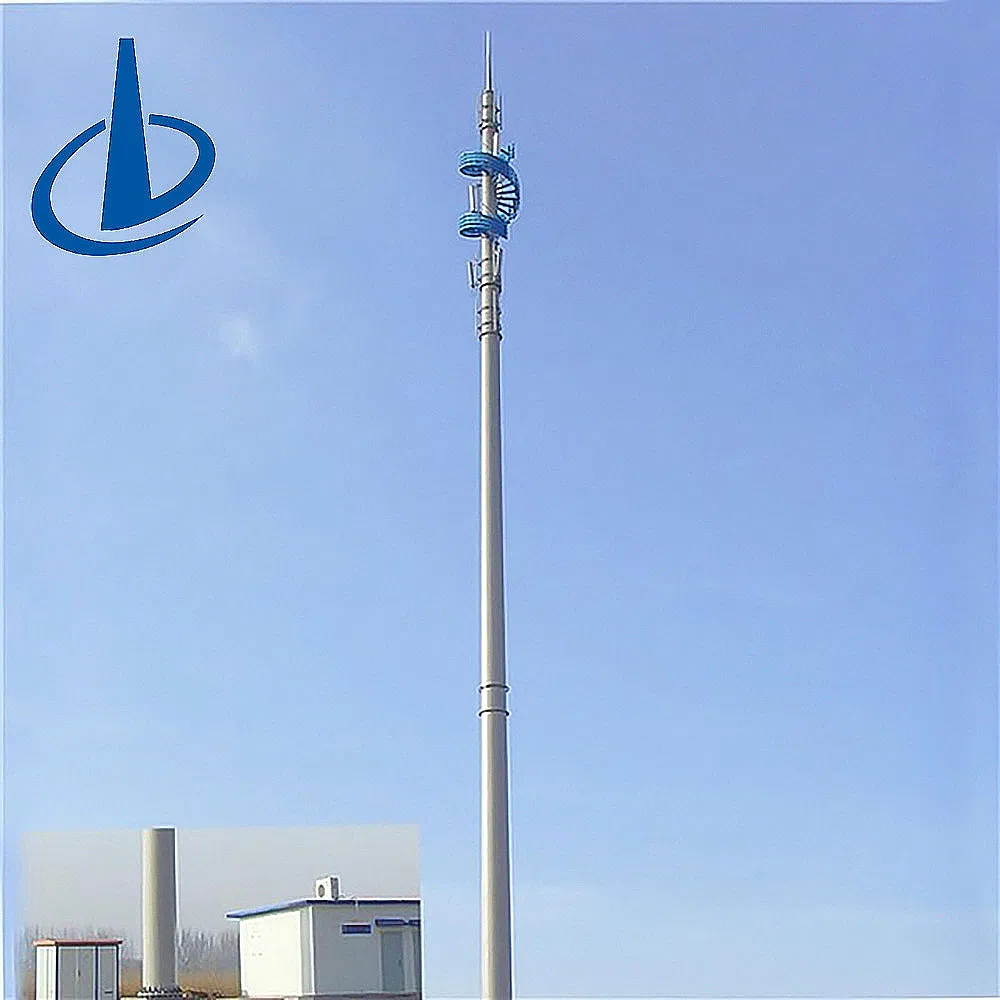 China Steel Pipe Tower Xinyuan 12032*2352*2352 Signal Coverage Communication Monopole