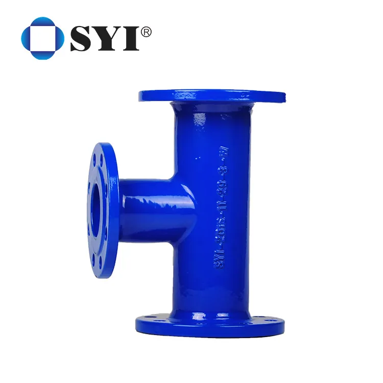 Factory Price Factory ISO2531 En545 En598 Di Elbow Tee Corss Fitting Ductile Iron Cast Iron Flanged 