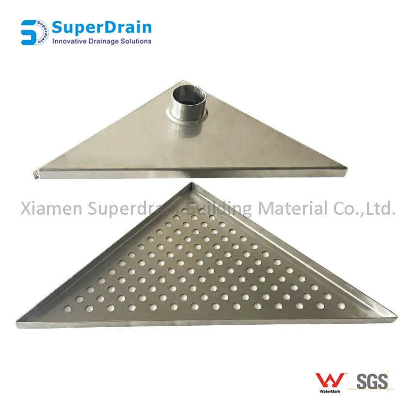Stainless Steel Floor Guard Luxury Corner Shower Drainage