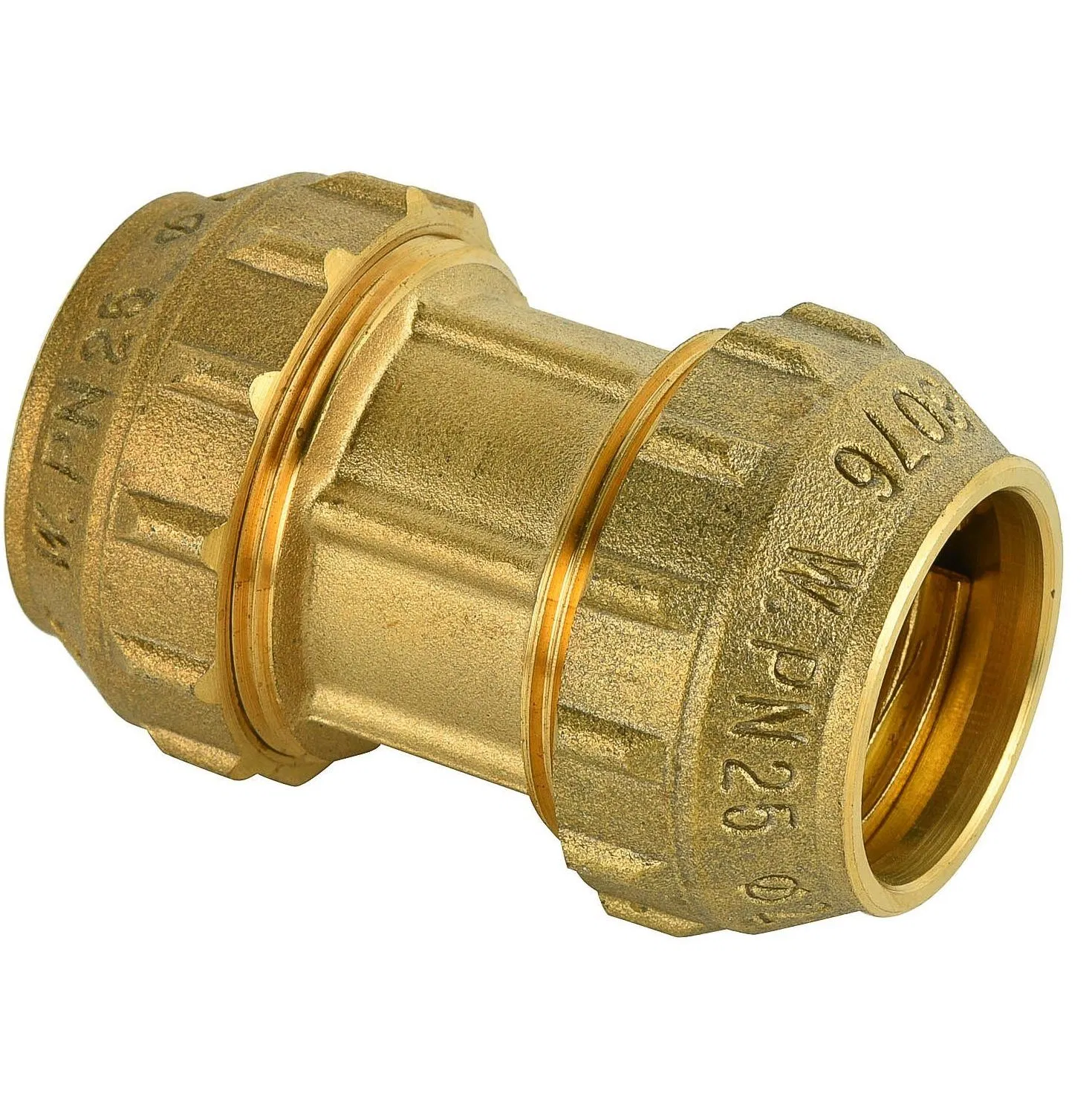 Equal Straight Coupling Adaptor Brass Pipe Compression PE Fitting