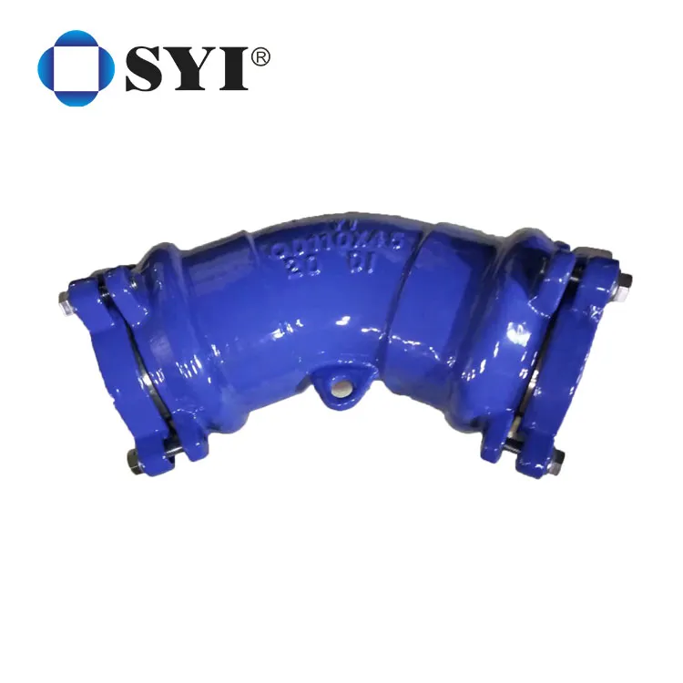 Water or Sewerage Pipeline Projects 90 Degree Elbow Ductile Cast Iron Industrial Pipe Fittings for P