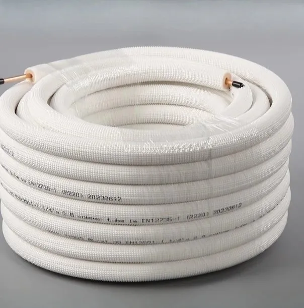 Single Double 1/4 3/8 Air Conditioner Copper Tube PE PVC Insulated Copper Pipe