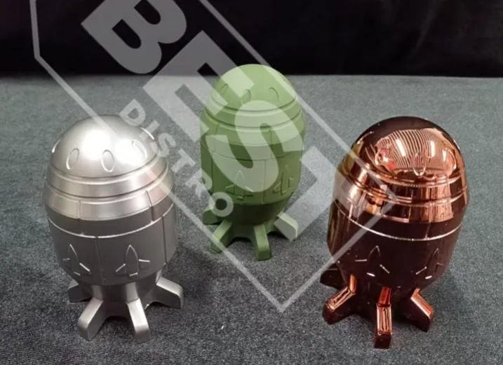 Bestdistro Wholesale Ultra Sharp Blades Smooth Twist and Magnetic Lid Missle Shaped Smoking Water Pi