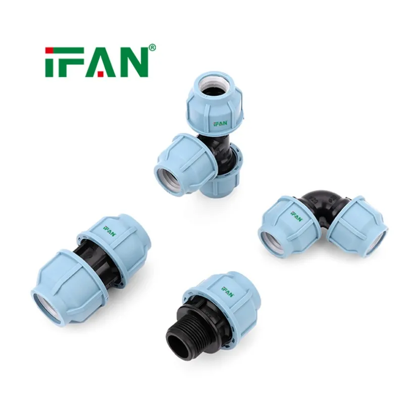 Ifan OEM PE Pipe Fittings HDPE Fittings Quick Connect Water Fitting PP Compression Fitting