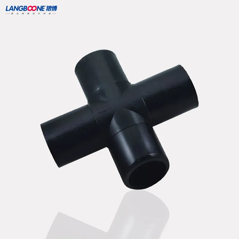 HDPE/PE Butt Fusion Equal Socket Cross Pn16 Reducing Cross Pipe Fitting