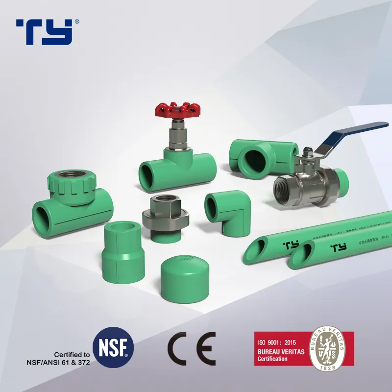 PPR Pipe Fittings with Pn12.5/Pn20/Pn16/Pn25 Pressure Plastic Pipe and Fitting Use for Hot Water