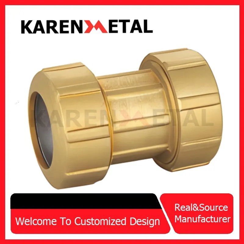 Chinese Manufacturer's Custom Brass Forged PE Gas Pipe Fittings Plated Surface Treatment OEM Fas