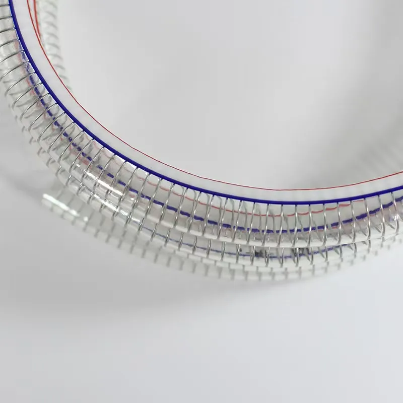 Flexible PVC Steel Wire Reinforced Hose Food Grade Spring Delivery and Suction Water Irrigation Gard