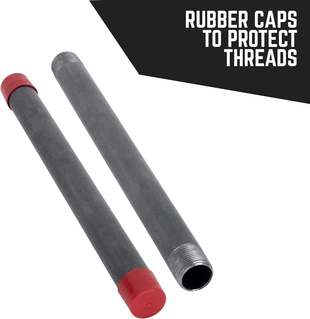 1/2 "X 6" Malleable Iron Pipe Fittings, Pre Cut Fittings, Black Threaded Pipe Fittings and Accessories