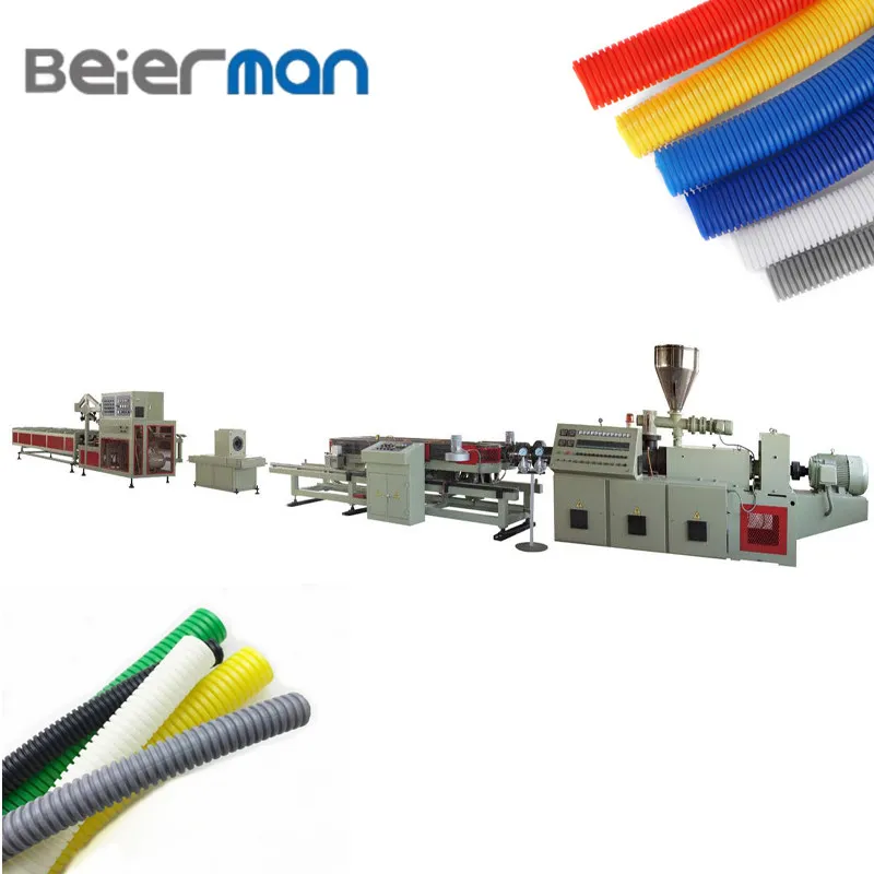 PP PE PVC Corrugated Pipe Making Machine Produce Single Wall Corrugated Pipe