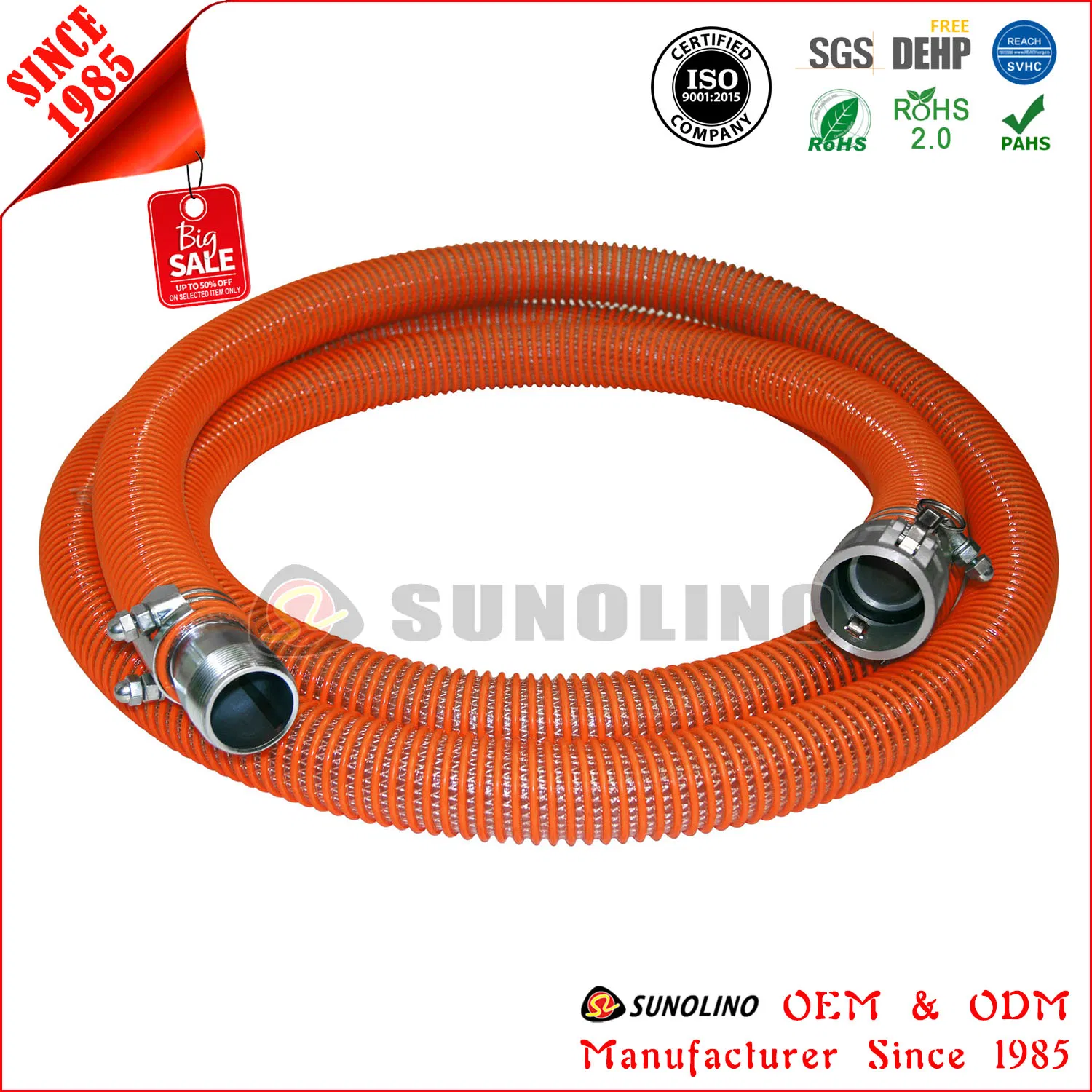 3inch Pump PVC Helix Flexible Suction Drain Pipe for Water