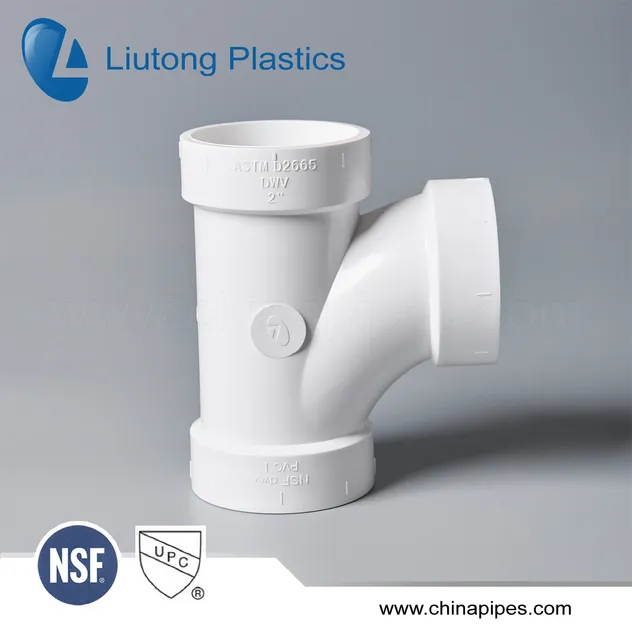 Premium 2-Inch PVC Tee Pipe Fittings for Plumbing Systems